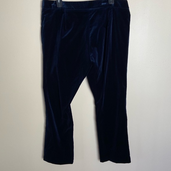 Frame Denim Velvet Le Crop Mini Boot Hi Rise Trousers Pants Dark Navy size 32 - Picture 5 of 7